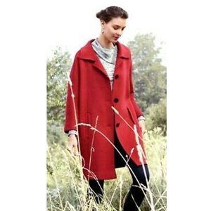 Anthropologie Elevensies red coat S